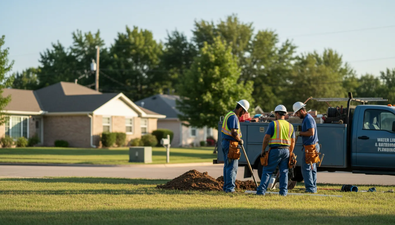 Residential water line and bathroom plumbing service in New Castle, KY